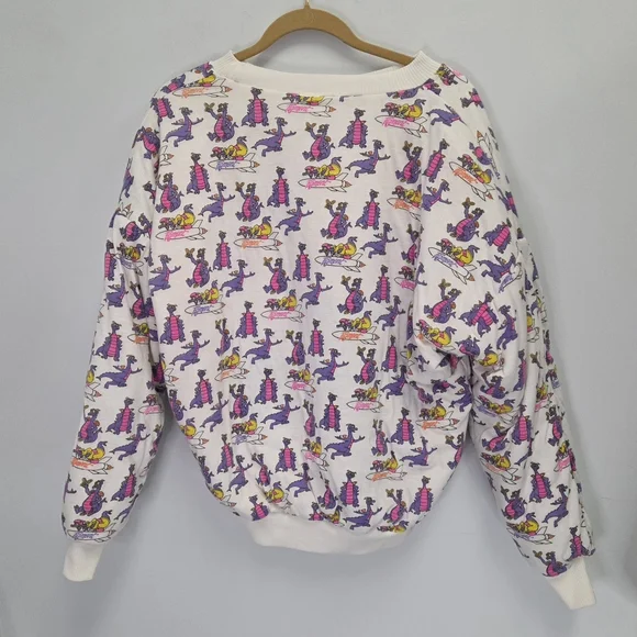 Disney Epcot Vintage 80s Puffy Figment Reversible Sweatshirt Size L/XL - Picture 3 of 7